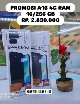 SAMSUNG A16 RAM 8/256 GB GARANSI RESMI BARANG BARU HANNYCELL