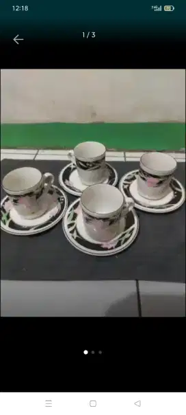 Tea set keramik 4 pasang