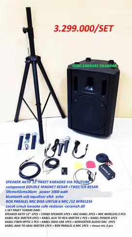 SPEAKER AKTIF 12   component DOUBLE MAGNET BESAR