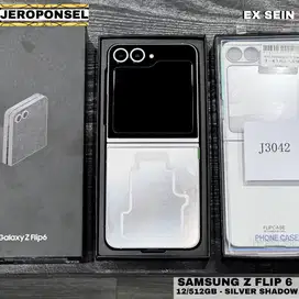 SAMSUNG Z FLIP 6 12/512GB SILVER SHADOW LIKE A NEW FULL SET GARANSI
