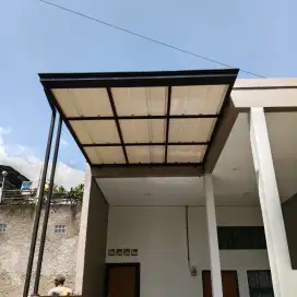 Kanopi atap alderon rangka besi holloh galpanis