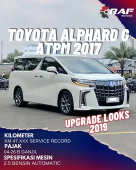 Toyota Alphard Facelift 2.5 G Atpm 2019 Looks Nik 2017 AT Putih