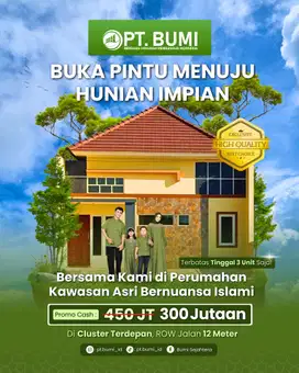 Rumah Murah Tanpa Riba, Promo Spesial Untuk Pembelian Saat Ini