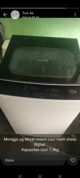 BU jual mesin cuci merk sharp digital