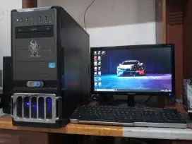 Pc gaming intel core i5..ram 8gb..vga 2gb..monitor 19inch siap pakai