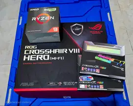 PC Motherboard ROG Crosshair VII Hero + Ryzen 5950x + TridentZ RAM 128