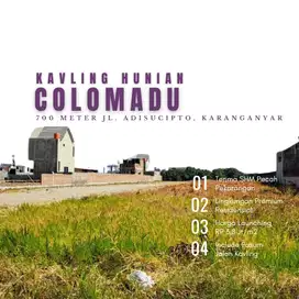 Kavling Hunian Premium Colomadu, SHM, 700 Meter Jl Adisucipto
