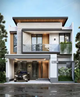 Rumah di Gandul Cinere Modern Tropical Dekat ke Tol Brigif , Cilandak