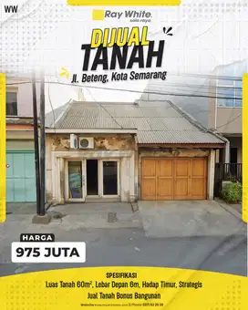 Tanah Strategis Kawasan Bisnis & Kuliner di Jl. Beteng, Semarang