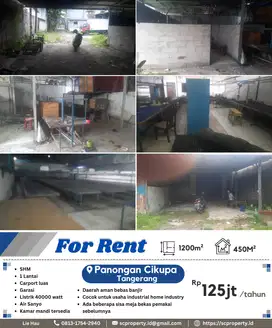 Disewakan Gudang Murah!!! di Panongan, Cikupa Tangerang