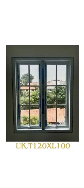Kusen jendela aluminium gandeng uk 120x100