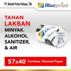 Kertas Kasir / Kertas Struk BLUEPRINT Tahan Minyak 57mmx40mm