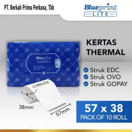 Kertas Kasir / Kertas Struk BLUEPRINT 57mm x 38mm