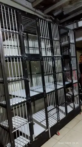 kandang kucing aluminium second 6 , p/L/T  195 x65 x 190