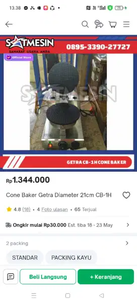 Cone baker getra alat buat cone ice cream