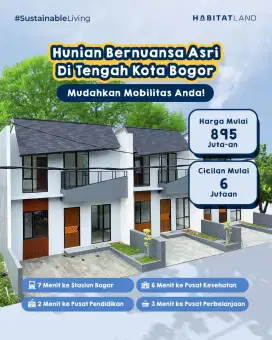 Rumah Elegan Modern Tropikal 2 Lantai Di Kota Bogor