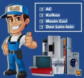 terima service kulkas ac m cuci dll