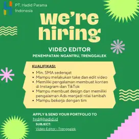Lowongan Pekerjaan Video Editor Trenggalek