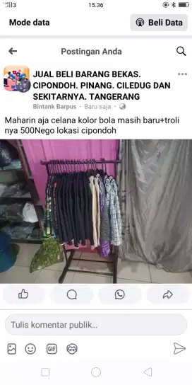 Celana kolor bola+Troli