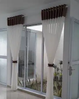 Menerima Gorden Blackout Sekat Klinik Hordeng Pintu Gordyn Vitrase