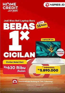 Segampang itu cicilan Laptop HP dan produk lainnya home credit