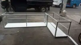 DIJUAL MURAH ETALASE BEKAS WARTEG SEMI BARU