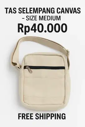 Tas Selempang Canvas Unisex