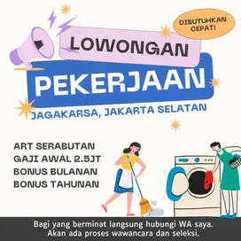 DIBUTUHKAN CEPAT ART SERABUTAN