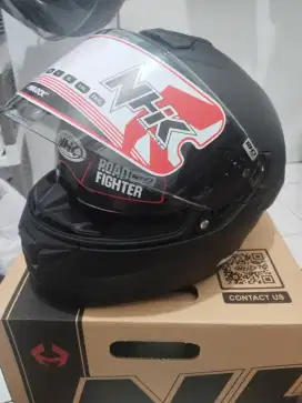 Jual MURAH NHK MARK 1 SOLID MATTE BLACK DOUBLE VISOR XXL