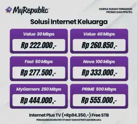 Promo Wifi MyRepublic Jabodetabek
