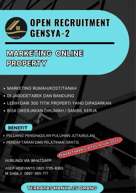 Marketing Online Properti/bisa kerja dimana Saja (Freelance)