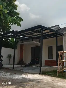 Kanopi  baja ringan cat hitam dop