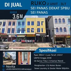 2 unit Ruko 3Lantai Di Sei Panas Dekat Spbu Sei Panas