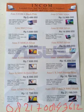Di jual semua leptop  murah sampai yg paling mahal  garansi 1 th