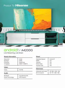LED TV HISENSE 32 32A4200G android tv