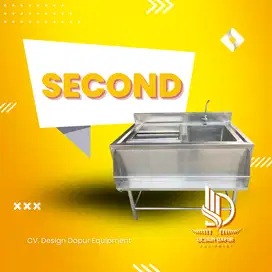 Meja Bar Station Second Kombinasi Sink Ice Bin Stainless Steel
