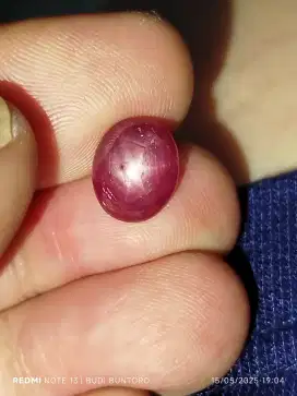 Batu Ruby Star 5.37 carat size kantoran