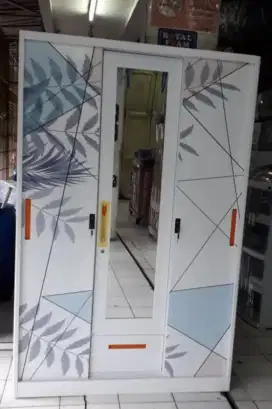 (MURAH-COD) LEMARI PAKAIAN SLIDING PLAT BESI