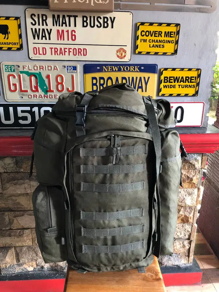 Tas ransel Army hijau  polos, 65L