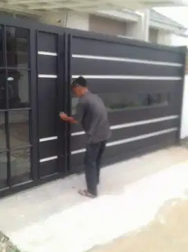 004 pagar plat kombinasi kaca