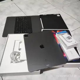 iPad Pro M1 12.9 256GB 13 inch Mulus Lengkap Dus Pensil Cover Keyboard