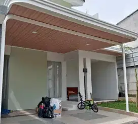 Pelapon PVC minimalis mewah kombinasi atap galvalum