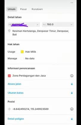 Tanah di jual Jalan utama  Denpasar timur