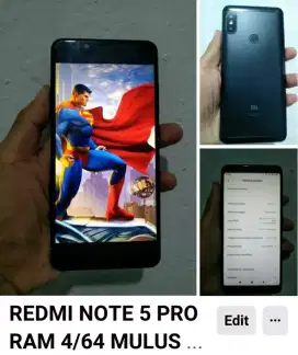 Xiaomi Redmi Note 5 Pro Ram 4/64 Mulus ori normal batangan batre awet