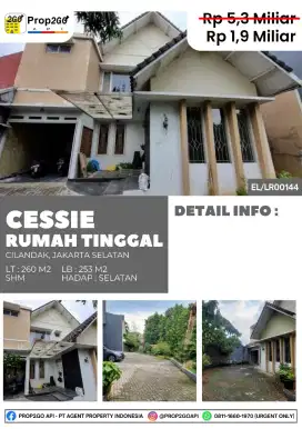 CESSIE RUMAH TINGGAL, PERUM VILLA DELIMA, CILANDAK JAKARTA SELATAN