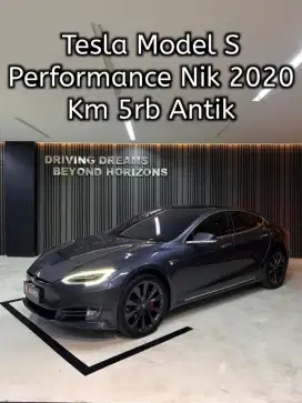 Tesla Model S Performance 2020 Abu-abu met B1008PDO Km5rb