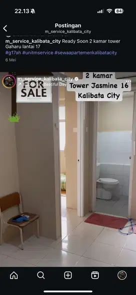 NEGO Tower Jasmine  2 kamar Apartemen Kalibata City