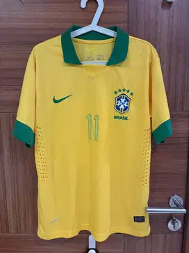 Jersey Bola - Brazil Home 2012, Oscar 11 - Uk M (KW Premium - Koleksi)