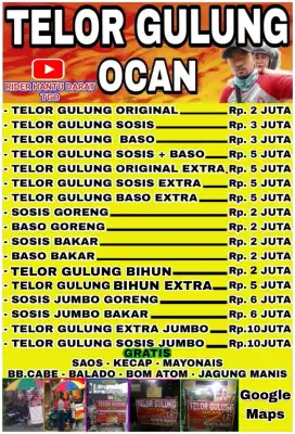 TELOR GULUNG OCAN  PASAR BERSIH CIKARANG