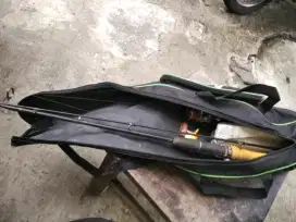 tas pancing dan joran dan reelnya